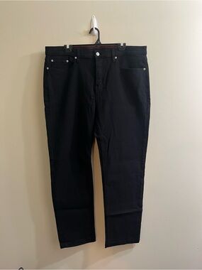 American Giant Roughneck Stretch Canvas Straight Pants Mens 38x30 Black